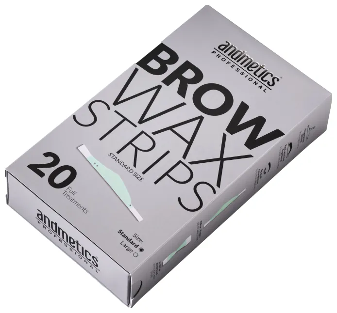 andmetics professional BROW Wax Strips Standard - 20 pz