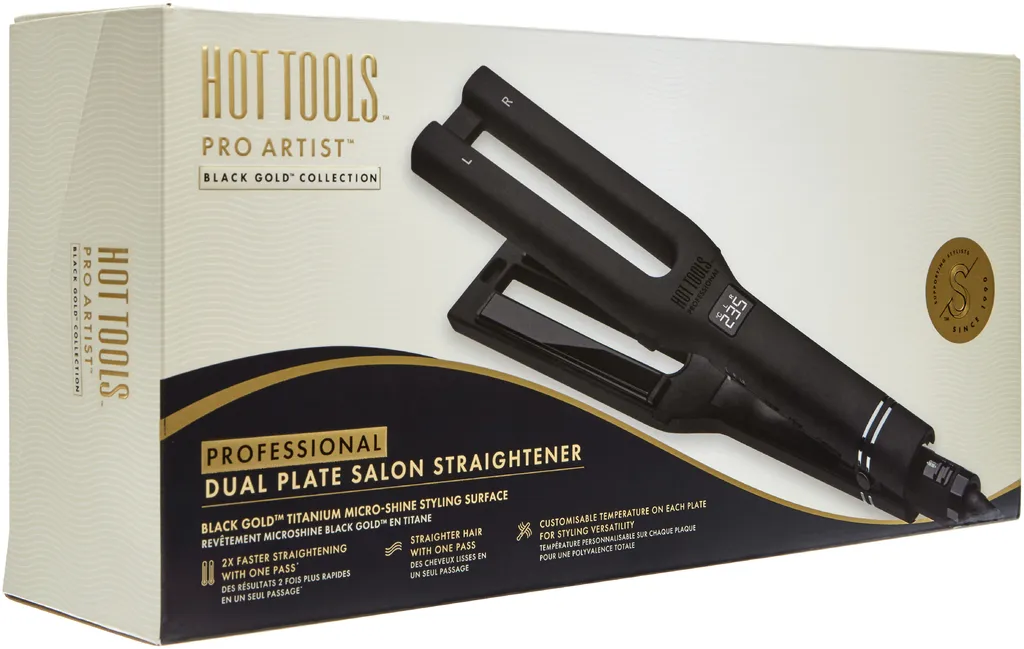 Hot Tools Professional Black Gold Dual Plate Piastra liscia
