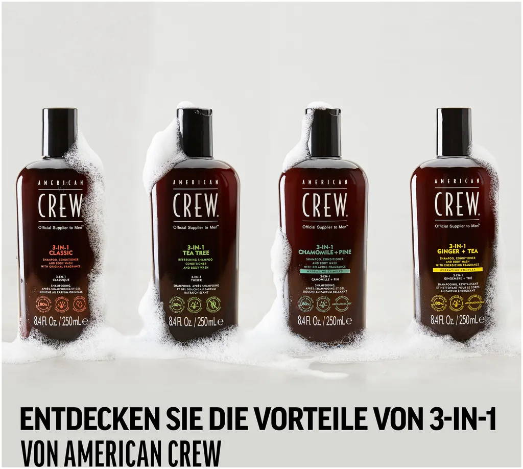 American Crew 3 in 1 Tea Tree Shampoo - 250 ml