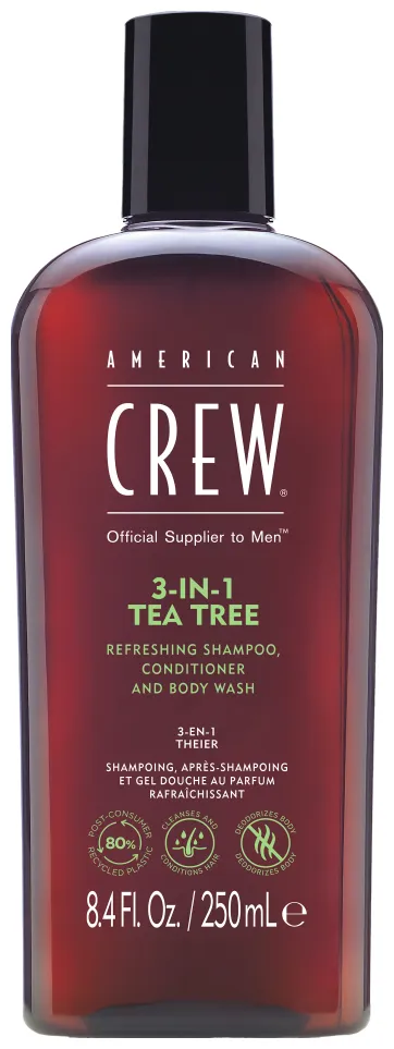 American Crew 3 in 1 Tea Tree Shampoo - 250 ml